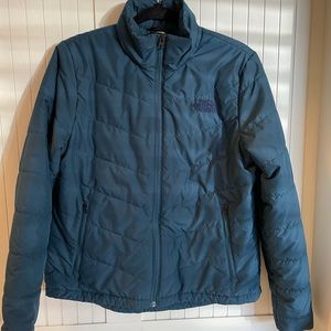The north face teal women’s nano puff jacket size medium